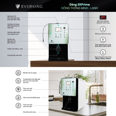 Máy Lọc Nước Điện Giải iON Kiềm EVERKING EKPrime-125 - Hàng Chính Hãng
