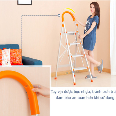 Thang nhôm tay vịn khung INOX Nikita NKT-IN6