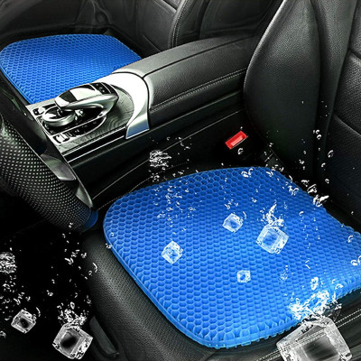 Đệm ngồi Gel 3D tổ ong thoáng khí kích thước 35x30x3cm và 42x37x3.5cm, Đệm ngồi cao cấp chất liệu Silicon mát lạnh siêu êm - Hàng chính hãng