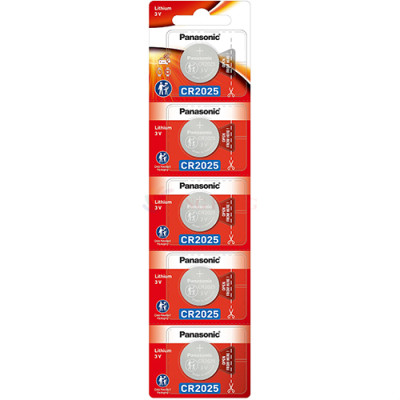 Vỉ Pin nút Panasonic 3V CR-2025/5BN (1 viên/5 viên) - Hàng chính hãng