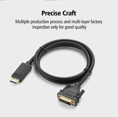 Ugreen UG10242DP103TK 1M màu Đen Cáp chuyển đổi DP sang DVI 24 + 1 Hỗ trợ độ phân giải 1920x1200 - HÀNG CHÍNH HÃNG
