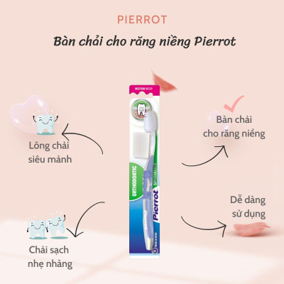 [ Mua 2 tặng 1 set kit ] Pierrot Bàn chải dành cho người niềng răng