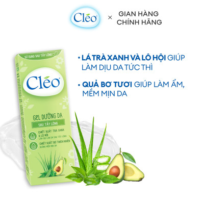 Combo tẩy lông Bikini Cléo 50g, an toàn không đau, hiệu quả trong 8 phút và gel dưỡng ẩm mịn da Cléo 20g