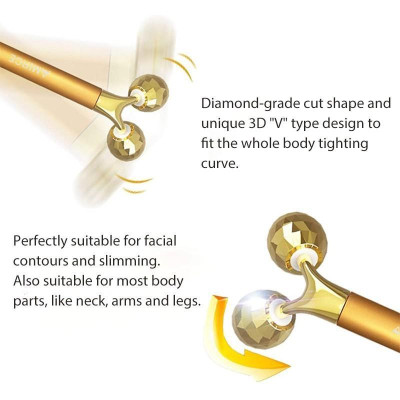 Bộ 2 Máy Massage Mặt Hình Con Lăn Chữ V Và Chữ T 3D Bằng Điện Giúp Da Mặt Săn Chắc