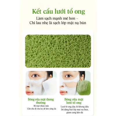 Combo 3 Bông Mút Rửa Mặt, Mút Bọt Biển Làm Sạch Mặt, Dùng Cho Mọi Loại Da Rất Tiện Lợi