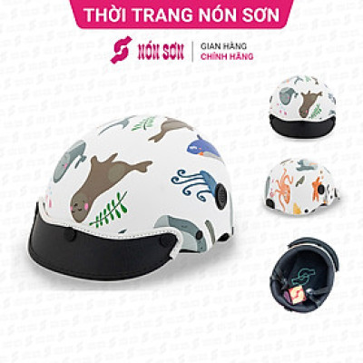 ƯU ĐÃI - Mũ bảo hiểm trẻ em hoa văn NÓN SƠN chính hãng APE-TR114