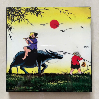 Tranh sơn mài - ĐỒNG QUÊ VIỆT NAM -hàng xuất khẩu nhiều mẫu