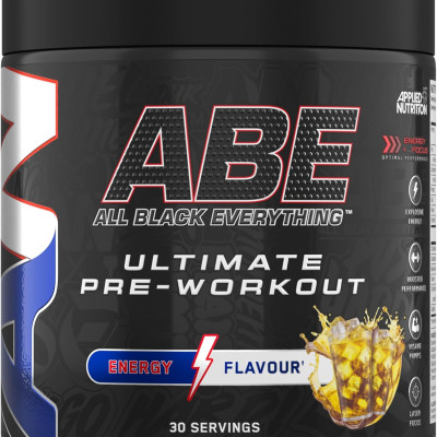 ABE Pre Workout - Applied Nutrition (30 Lần Dùng), Tăng Sức Mạnh Sức Bền, Tỉnh Táo Tập Trung Trước Tập