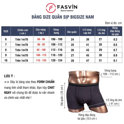 Quần Lót Nam Big Size FASVIN Vải Cotton Chun Co Giãn Mềm Mát Hàng Nhà Máy Phom Dáng Đẹp LSV22174.HN