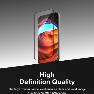 Combo 2 Miếng Dán cường lực kèm khung dán iPhone 15 Pro Max RINGKE Easy Slide Tempered Glass_ Hàng chính hãng