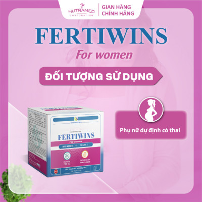 Fertiwins For Women giúp bổ sung Myo-inositol, vitamin và khoáng chất cần thiết cho phụ nữ thả bầu (30 gói) - Nutramed