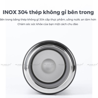 Bình Nước Xe Đạp Inox 304 Giữ Nhiệt ESL-053 dung tích 650ml màu Trắng/Đen giữ nhiệt 12h Nóng 24h Lạnh Thể thao cắm trại leo núi đi xe đạp - Mai Lee
