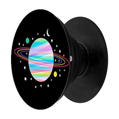 Popsocket in dành cho điện thoại mẫu Vệ Tinh Nền Đen - Hàng chính hãng