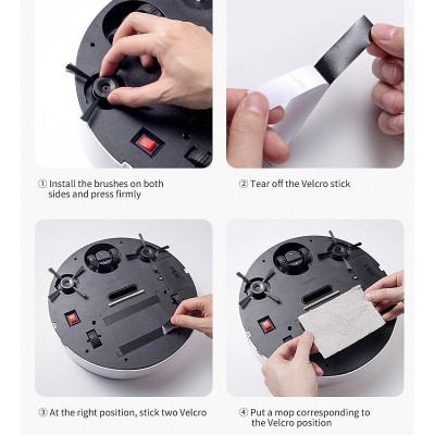 Robot Hút Bụi Lau Nhà, hệ thống cảm biến hiện đại, chế độ hút mạnh mẽ, thông minh điều khiển qua APP điện thoại Tự Động Hàng Nhập Khẩu