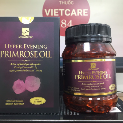 Viên uống bổ sung nội tiết tố nữ nhập khẩu chính hãng Úc HYPER EVENING PRIMROSE OIL (180 viên) chiết xuất tinh dầu hoa anh thảo giúp giảm triệu chứng tiền mãn kinh, mãn kinh: đau đầu, bốc hỏa, mất ngủ…; giảm nám da; giảm tóc rụng