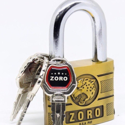 Ổ khóa ZORO đầu báo chìa xe hơi càng ngắn cao cấp thép chống gỉ - chống nước - khóa cửa ngoài trời - hàng chính hãng