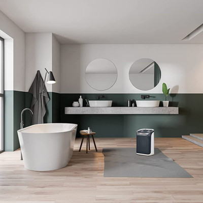 Quạt Tháp Kiêm Sưởi Gốm Ấm ROWENTA EXCEL AQUA SAFE SO9281, 2 Cấp Độ Gió, Chống Hơi Nước, Tự Ngắt Khi Đổ Quạt, Độ Thấp 50 dB, Công Suất 2000W - Hàng Nhập Khẩu Đức