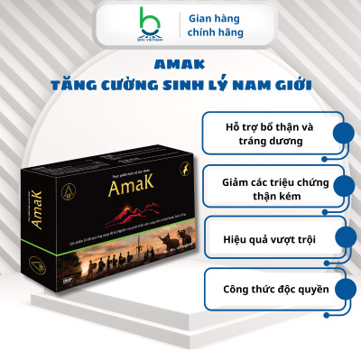 Viên Uống AmaK , Thực phẩm chức năng, Tăng Cường Sinh Lý Nam Giới, Hiệu Quả Vượt Trội - 30 viên