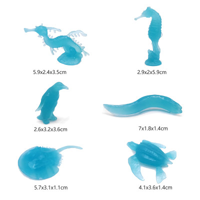 Set 24 đồ chơi mô hình động vật biển dạ quang cho bé