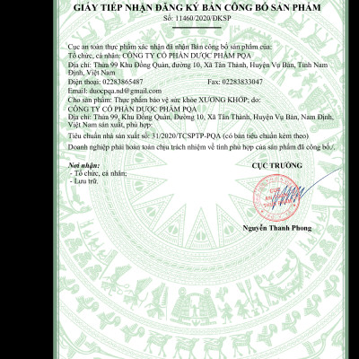 Viên nang PQA Xương Khớp hộp 30 viên là dược phẩm thảo dược cho người bị đau nhức xương khớp, viêm khớp, thoái hóa khớp, hỗ trợ mạnh gân cốt, giúp hạn chế triệu chứng đau nhức xương khớp do viêm khớp, thoái hóa khớp.