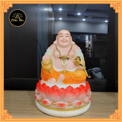 Tượng phật di lặc Như Ý may mắn cao 27cm tượng phong thủy trang trí đồ thờ cúng - shop Diệu Tâm