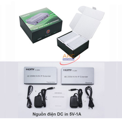 HDMI to Lan - Bộ khuếch đại HDMI 120M qua cáp mạng lan Sinoamigo HDES120-KVM , thêm 3 cổng USB kết nối phím chuột - Hàng chính hãng