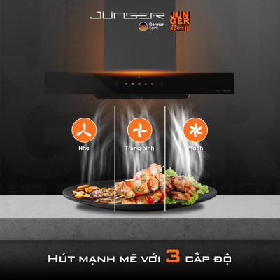 Hút mùi Junger HRJ-901 Vẫy tay cảm ứng Công suất 1600m3/h Hàng Chính Hãng Bảo Hành 12 Tháng