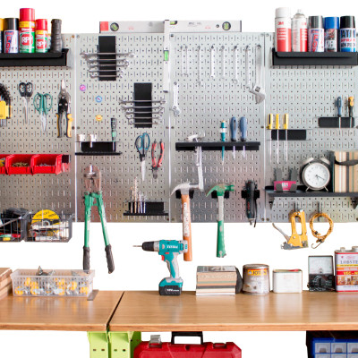 Khay đựng Pegboard - Giá treo bằng thép sơn tĩnh điện - Phụ kiện cho bảng treo dụng cụ cơ khí