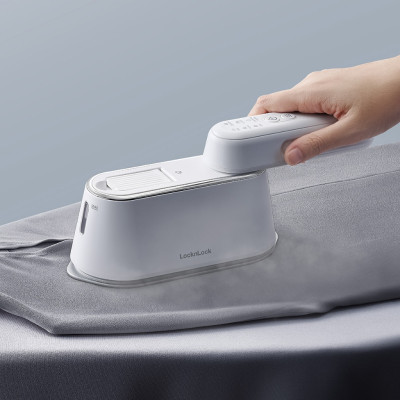 Bàn Ủi Hơi Nước LocknLock ENI262WHT 2 Trong 1 100ml 1300W, Hàng Chính Hãng, Ủi Đứng Và Nằm - JoyMall
