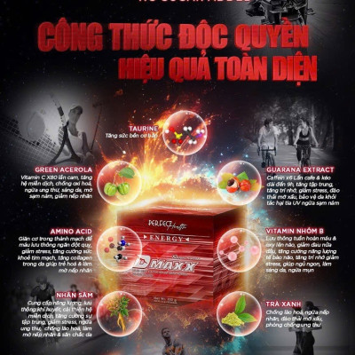 DMAXX thức uống bổ sung vitamin năng lượng không đường DAMODE 42 gói màu đỏ mỗi gói 2,2gr