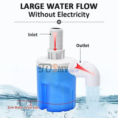 Phi 27 - Van Phao Cơ Tự Ngắt Nước – Phao Cơ Thông Minh Thế Hệ Mới – Phao cơ đứng ren 3/4’’ (Tặng kèm co và cao su non) Mẫu mới 2023