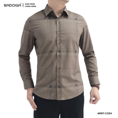 Áo Sơ Mi Kẻ Caro Dài Tay Chất Bamboo Thoáng Mát, Kháng Khuẩn C2254