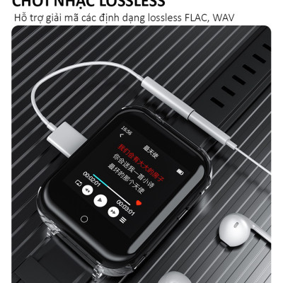 Máy Nghe Nhạc Smart Watch MP3 Màn Hình Cảm Ứng Bluetooth Ruizu M8 Bộ Nhớ Trong 8GB Cao Cấp AZONE - Hàng Chính Hãng