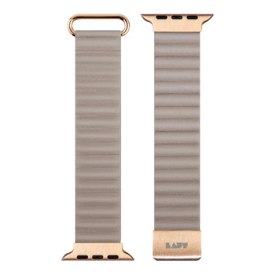 Dây LAUT Novi Luxe Cho Apple Watch Series 1~9/ SE (38/40/41mm) Làm Từ Da Thuần Chay Mềm Mại Khóa Nam Châm Hàng Chính Hãng