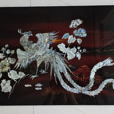 Tranh sơn mài Khảm cừ chìm hàng cao cấp size 40x60 cm thích hợp trang trí, làm quà tặng,...