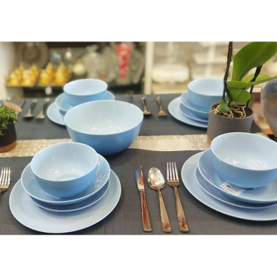 Bát tô thủy tinh Luminarc Diwali màu xanh dương 14.5cm P2017 | Hàng chính hãng