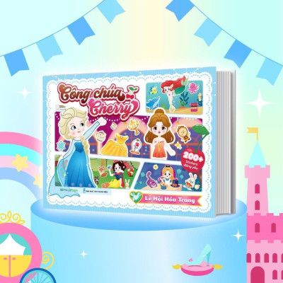 Sách - Công Chúa Cherry - Sách Bóc Dán Sticker Cho Bé Gái - Combo 5 Cuốn - Megabook