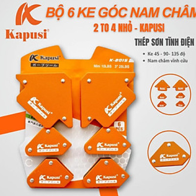 Bộ 6 ke góc nam châm kapusi 2 ke góc 25LBS và 4 ke góc mini 10LBS