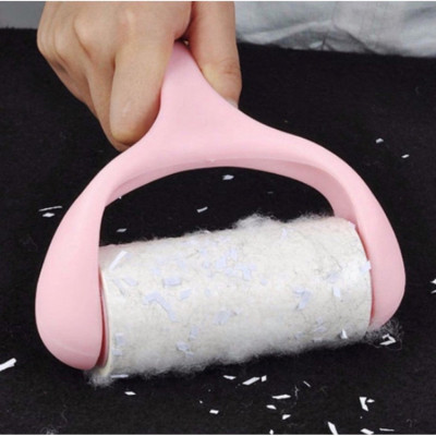 Cây lăn bụi kèm 6 lõi lăn thay thế -  Lăn bụi ga đệm, quần áo nhiều màu sắc.