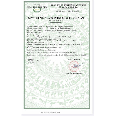 ￼AN NÃO KHANG Vinaphar  -Hộp 30 Viên - Tăng Cường Lưu Thông Máu Lên Não, Giảm Nguy Cơ Tai Biến Mạch Máu Não Do Tắc Mạch