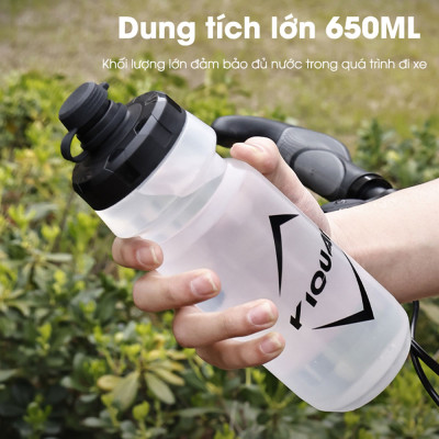Chai Nước Xe Đạp 650ml YQ650 Chất Liệu Nhựa PP An Toàn Dễ Dàng Vệ Sinh (không kèm giá đỡ bình nước xe đạp) MaiLee