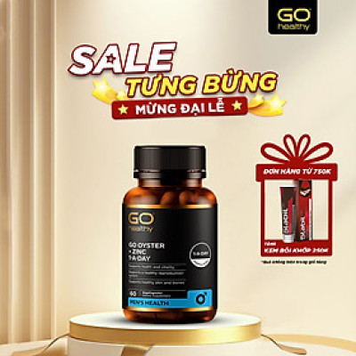 GO OYSTER + ZINC 1-A-DAY 60 VIÊN - Tinh chất hàu nhập khẩu chính hãng GO Healthy New Zealand