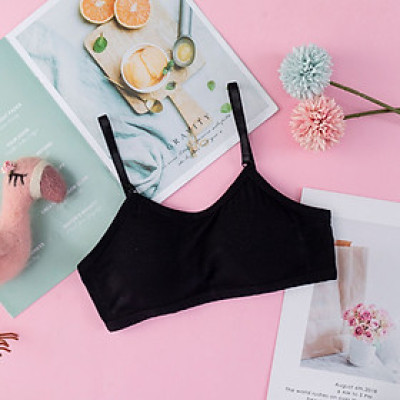 Áo Lót Nữ Cotton Tăm Mút Liền Cài Sau 2 Móc 6934 – Áo Lá Học Sinh Không Gọng, Êm Ái Thoáng Mát