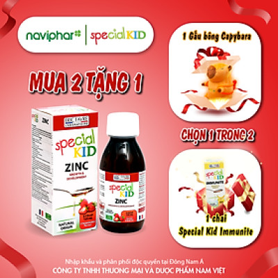 TPBVSK Special Kid Zinc - Bổ sung Kẽm cho cơ thể, hỗ trợ tăng cường sức đề kháng (125ml) [Siro – Nhập khẩu Pháp]