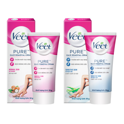 Combo 2 Veet Pure 50G, da thường và da nhạy cảm