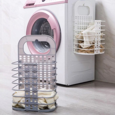 Combo 2 giỏ đựng đồ treo tường + tặng móc treo quần áo có 8 kẹp tiện lợi (giao màu ngẫu nhiên)