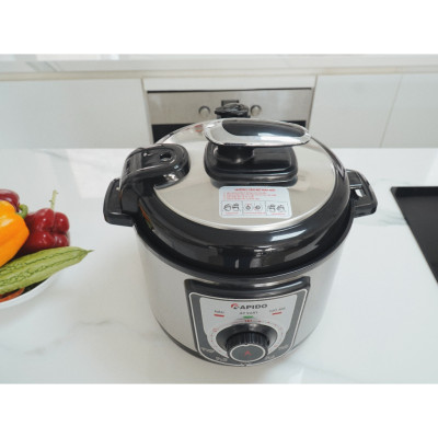 Nồi áp suất đa năng Rapido RPC-1000M chế độ nấu an toàn, tự động xả áp, dung tích 5L - Hàng chính hãng