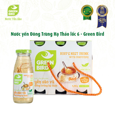 Nước Yến Đông Trùng Hạ Thảo Green Bird Tăng Cường Sức Khỏe Chai 185ml
