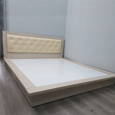 Giường ngủ cao cấp Tundo màu kem 140cm x 200cm