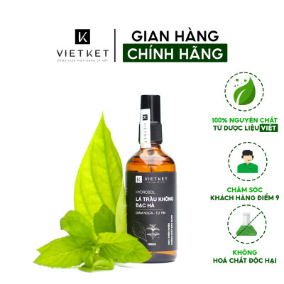 Hydrosol lá trầu không bạc hà VIETKET 100ml - Dung dịch vệ sinh phụ nữ giúp giảm ngứa, tự tin